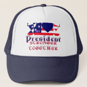 民主党 私たちは強い 大統領チーム かっこいい キャップ (正面)