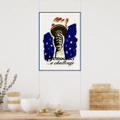 民主化が挑戦し、自由の聖火を掲げたポスター ポスター (キッチン)