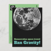 民主化宇宙旅行 – 重力を禁止! ポストカード (正面/裏面)