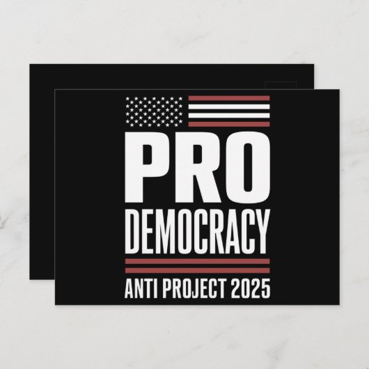 民主化推進アンチプロジェクト2025トランプ2025 ポストカード (正面/裏面)