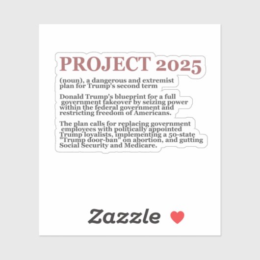 民主化推進アンチプロジェクト2025共和党トランプ シール (シート)