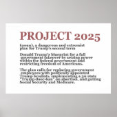 民主化推進アンチプロジェクト2025共和党トランプ ポスター (正面)