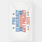 民主化推進アンチプロジェクト2025共和党トランプ 横断幕 (縦)