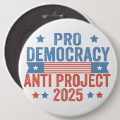 民主化推進アンチプロジェクト2025共和党トランプ 缶バッジ (正面&裏面)