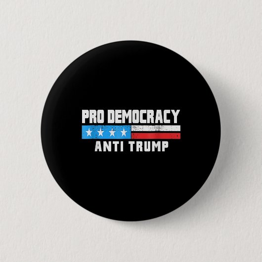 民主化推進 – アンチトランプ4日7月Patriotic F 缶バッジ (正面)
