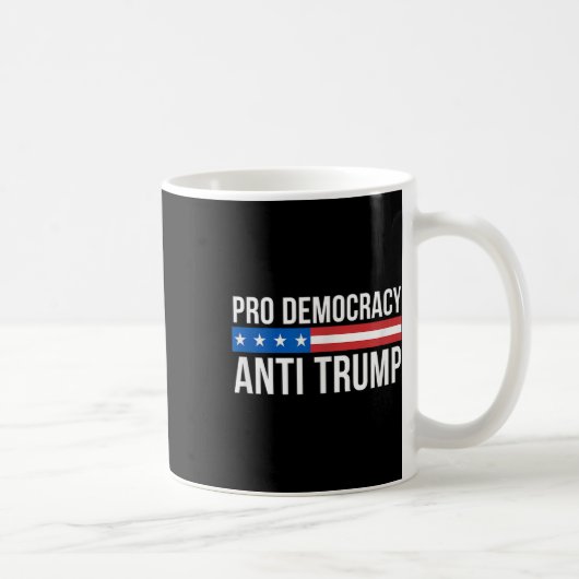 民主化推進 – アンチトランプ – コーヒーマグカップ (右)