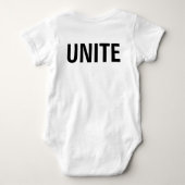 民主政治を統合する ベビーボディスーツ (裏面)