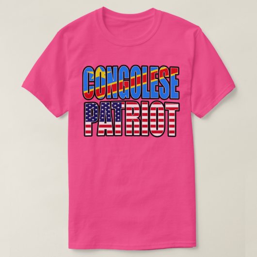 民主的なコンゴアメリカの愛国者プライドヘリータ Tシャツ (デザイン正面)