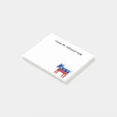 民主的なロバの名前をカスタムするまたはメッセージ ポストイット (アングル)