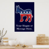 民主的なロバカスタムーのポスター ポスター (キッチン)