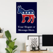 民主的なロバカスタムーのポスター ポスター (ホームオフィス)