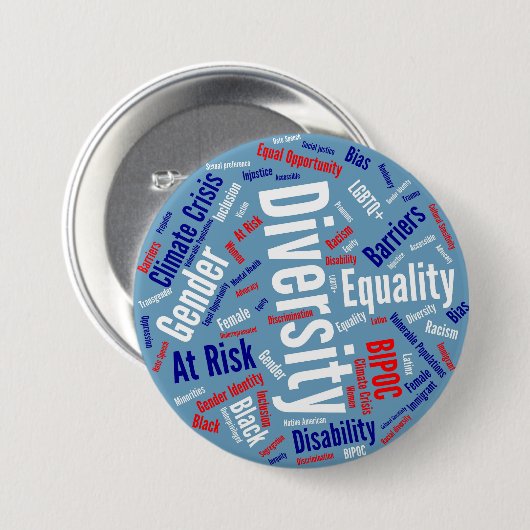 民主的な言葉ボタン 缶バッジ (正面&裏面)