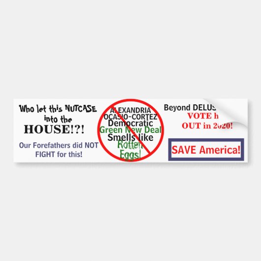 民主的アレクサンドリアOcasio-Cortez編集年 バンパーステッカー (正面)