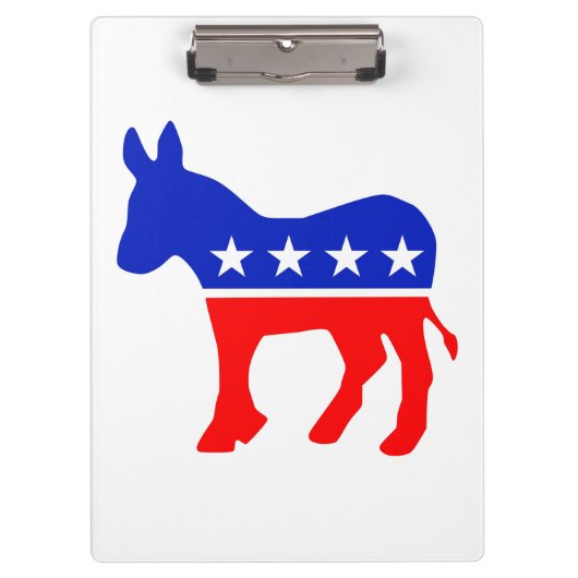 民主的パーティー政治エンブレム（ロバ） クリップボード (正面)