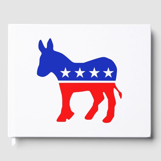 民主的パーティー政治エンブレム(ロバ) ゲストブック (正面)