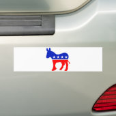 民主的パーティー政治エンブレム（ロバ） バンパーステッカー (車上)