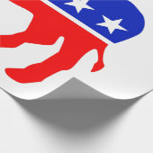 民主的パーティー政治エンブレム（ロバ） ラッピングペーパー (角)