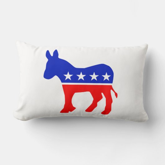 民主的パーティー政治エンブレム（ロバ） ランバークッション (正面)