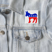 民主的パーティー政治エンブレム（ロバ） 缶バッジ (インサイチュ)