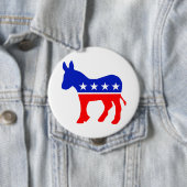 民主的パーティー政治エンブレム(ロバ) 缶バッジ (インサイチュ)