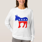 民主的パーティー政治エンブレム（ロバ） Tシャツ (正面)