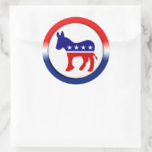民主的パーティー記号 ラウンドシール (バッグ)