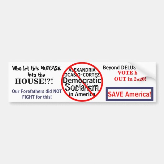 民主社会主義オカシオ – コルテス編集年 バンパーステッカー (正面)