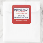 民主話主義の責任 スクエアシール (バッグ)