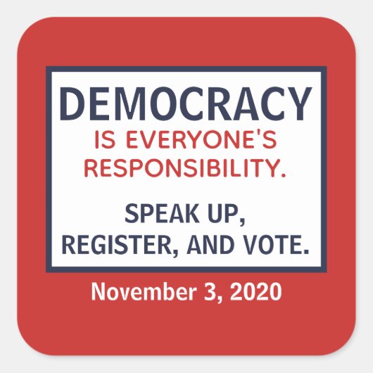 民主話主義の責任 スクエアシール (正面)