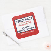 民主話主義の責任 スクエアシール (封筒)