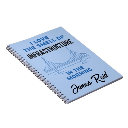 民事おもしろいエンジニアリング橋工士 ノートブック (右側)