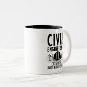 民事おもしろいエンジニアリングGag技術大学院生 ツートーンマグカップ (正面右)