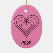 民事エンジニアリングハート セラミックオーナメント (正面)