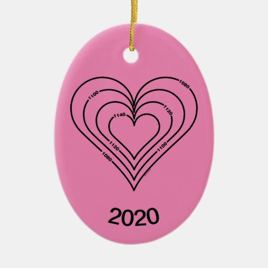 民事エンジニアリングハート セラミックオーナメント (正面)