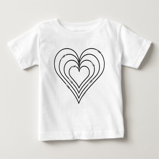 民事エンジニアリングハート ベビーTシャツ (正面)