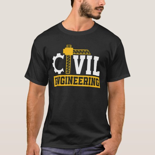 民事エンジニアリング橋梁技術者土木建築士 Tシャツ (正面)