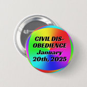 民事不服従2025年1月20日 缶バッジ (正面&裏面)