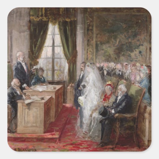 民事婚勉強 スクエアシール (正面)