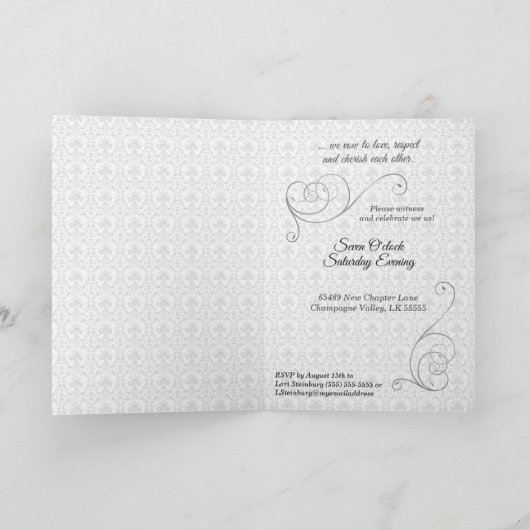 民事式ゲイレズ結婚ビア銀 招待状 (内部)