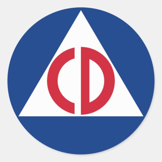 民事防衛シール ラウンドシール (正面)