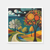 民俗な田舎 スタンダードカクテルナプキン (正面)