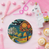 民俗な田舎 ペーパープレート (パーティー)