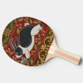 民俗ウサギ 卓球ラケット (横)