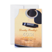 民俗ギターの第40誕生会のカスタムの招待状