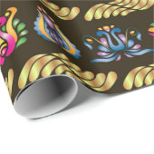 民俗ハンガリーパターンとのイメージ ラッピングペーパー (ロールコーナー)