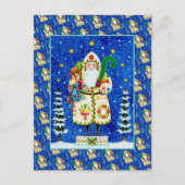 民俗初期のボルチモアキルト父クリスマス シーズンポストカード (正面)