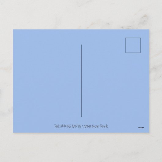 民俗初期のボルチモアキルト父クリスマス シーズンポストカード (裏面)