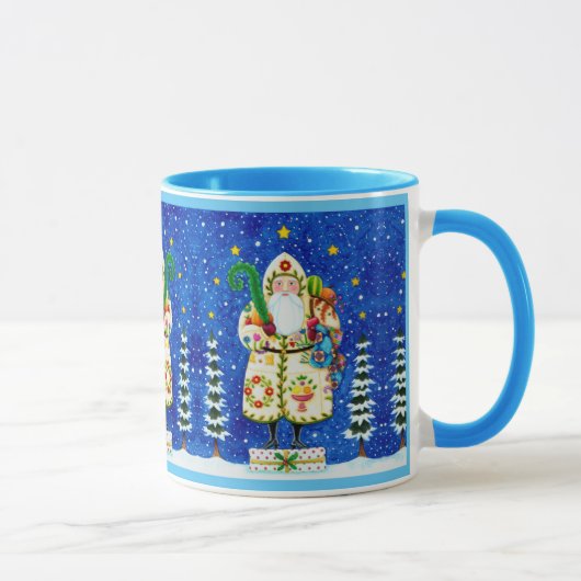 民俗初期のボルチモアキルト父クリスマス マグカップ (右)