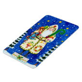 民俗初期のボルチモアキルト父クリスマス マグネット (左側)