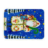 民俗初期のボルチモアキルト父クリスマス マグネット (横)